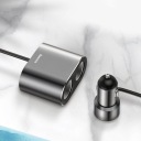ЗАРЯДНИЙ ПРИСТРІЙ АВТОМОБІЛЬНА 2X USB-C + РОЗПОДІЛЮВАЧ ПРИКУРЮВАЧА BASEUS, 80W  (11048975893) фото min 5