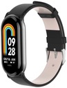 КОЖАНЫЙ РЕМЕНЬ, БРАСЛЕТ, РЕМЕШОК ДЛЯ СМАРТБАНДА XIAOMI MI BAND 8 - ЧЕРНЫЙ