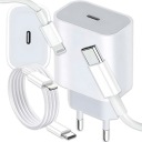 БЫСТРОЕ ЗАРЯДНОЕ УСТРОЙСТВО ДЛЯ IPHONE CUB 20 Вт + КАБЕЛЬ 1 М / USB-C - ОСВЕЩЕНИЕ IPHONE