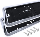 RAMKI POD TABLICE REJESTRACYJNA METAL CHROM 2 SZT ramki do tablic KPL RAMKA
