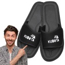 УДОБНЫЕ, РЕГУЛИРУЕМЫЕ ШЛЕПАНКИ KUBOTA на липучке, ЧЕРНЫЕ, размер 40