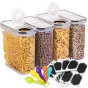 ЗАКРЫТЫЕ ПЛАСТИКОВЫЕ КОНТЕЙНЕРЫ ПИЩЕВЫЕ 4шт x 4Л ДЛЯ Хлопьев МАКАРОН