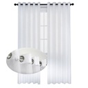 СНЕЖНО-БЕЛАЯ ШТОРА С ЛЮСНЫМИ 145Х180СМ, ГОТОВАЯ, ГЛАДКИЙ БЕЛЫЙ ГОЛОС