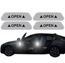 4 СВЕТООТРАЖАЮЩИХ ПРЕДУПРЕЖДАЮЩИХ НАКЛЕЙКИ ДЛЯ АВТОМОБИЛЬНЫХ ДВЕРЕЙ, САМОКЛЕЯЩИЕСЯ