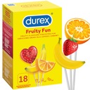 Презервативы DUREX FRUITY FUN, ароматизированные, ароматизированные, смесь 3-х разных вкусов, 18 шт.