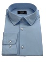 Koszula męska niebieska elegancka gładka SLIM XL Materiał dominujący bawełna