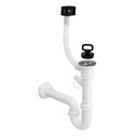 СТАЛЬНОЙ СИФОН ДЛЯ МОЙКИ ОДНОЙ КОРЗИНЫ