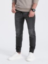 Pánske džínsové jogger nohavice s prešívaním grafit V4 OM-PADJ-0113 S Kolekcia Denim