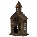 ЦЕРКОВНЫЙ ЛАМПИОН, МЕТАЛЛИЧЕСКИЙ домик, СТАРОЕ ЗОЛОТО, высота 31см.