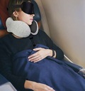 3D автомобильная дорожная подушка в самолет под голову + повязка на голову и заглушки