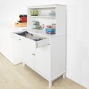 SoBuy Кухонный шкаф для микроволновой печи Полка-лофт сервант Стол FSB26-W