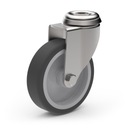 KOŁO KÓŁKO OBROTOWE TRANSPORTOWE WÓZKA PALET NIERYSUJĄCE GUMOWE 100mm 90kg