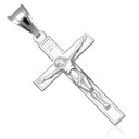 Серебряный крест с изображением серебра 925 пробы.