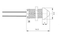 Светодиодный индикатор 5/8 мм, 12В КРАСНЫЙ, кабель 20 см