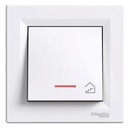 ЛЕСТНИЦА SCHNEIDER ASFORA КНОПОЧНАЯ С ПОДСВЕТКОЙ БЕЛЫЙ