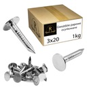 ГВОЗДИ БУМАЖНЫЕ ДЛЯ БУМАГИ 3Х20 ОЦИНКОВАННЫЕ 1КГ