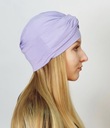 Przeplatany turban Sara lila 179 czapka bez wzoru także po chemioterapii