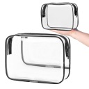 ПРОЗРАЧНЫЙ ОРГАНАЙЗЕР КОСМЕТИЧЕСКАЯ СУМКА ДЛЯ БАГАЖА В САМОЛЕТЕ ЧЕРНАЯ МИНИ