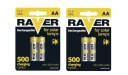RAVER АККУМУЛЯТОРЫ для солнечных ламп Ni-MH AA R6 1,2 В СОЛНЕЧНЫЕ 600 мАч 4 шт.