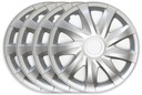 4 универсальных колпака Draco Silver, серебристые 15 дюймов, для колес автомобиля