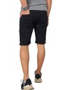 Pánske kraťasy čierne džínsy krátke nohavice POHODLNÁ PÁS S GUMIČKOU 303 - M Model spodnie jeans bawełniane szorty dżins jakość