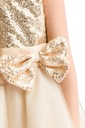 Elegantné šaty Bianka zlato, 104 Veľkosť (new) 104 (99 - 104 cm)