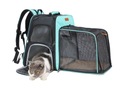 Prepravka pre mačky 2v1 batoh s kolieskami I118 Prevažujúcy materiál iný
