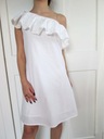 Cropp biele letné šaty 100% bavlna vintage volánik výšivka XS S ako NOVÁ Značka Cropp