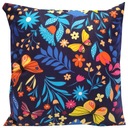 Наволочка-жакет 45х45 Бабочки темно-синий
