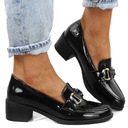 Черные женские весенние лакированные туфли на высоком каблуке, размер 888-869, 38 размер.