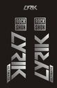 Серебряные наклейки на вилку LYRIK Ultimate ROCK SHOX