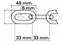 Цепочка МЕТАЛЛ ОЦИНКОВАННАЯ D1 короткое звено 8мм STRONG ROLLER 20м