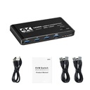 KVM-переключатель HDMI 2.0 USB-переключатель 4K/60 Гц 4xUSB