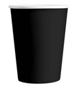Одноразовые черные бумажные стаканчики - 6 шт.