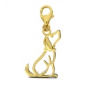 ЗОЛОТЫЕ ПОДВЕСКИ СОБАКА СОБАКА 4-НОПНАЯ КОНТУР 333