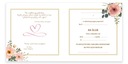 Свадебные приглашения в золотой рамке Готовый эко конверт ZKS_02