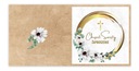 Приглашения на Святое Крещение Цветочный шарм / Готовый белый конверт ZKC_08