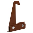 Держатель для ограждения, высота 15 см, со стоячим фальцем, лак коричневый