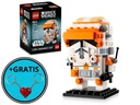 LEGO BrickHeadz 40675 Командир клонов Коди + 2 брелка LEGO — БЕСПЛАТНО