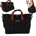 БОЛЬШАЯ СПОРТИВНАЯ ДОРОЖНАЯ СУМКА, РУЧНАЯ КЛАДЬ, ТУРИСТИЧЕСКАЯ, ЧЕРНАЯ, ВОДОНЕПРОНИЦАЕМАЯ