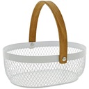 METALOWY KOSZYK KOSZYCZEK ORGANIZER METAL DREWNO b