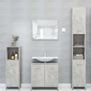 vidaXL Kúpeľňová skrinka, sivá betónová, 30x30x183,5 cm, drevotrieska Farba nábytku odtiene sivej
