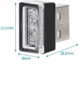 ЛАМПОЧКА АВТОМОБІЛЬНА USB 5V 0,034W МІНІ БІЛА  (18880557404) фото min 15