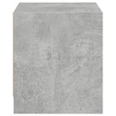 vidaXL Nočný stolík so sklenenými dverami, sivý betón, 35x37x42 cm Farba nábytku sivá
