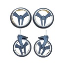 Колеса для коляски JUNAMA с вилками, гель, ЗОЛОТО, туристическая покрышка