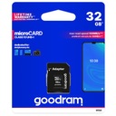 KARTA PAMIĘCI GOODRAM 32GB MICRO SD MICROSD CLASS KLASA 10 SDHC + ADAPTER