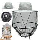 ШЛЯПА С МОСКИТНОЙ СЕТКОЙ, СЕРЫЙ ПОЛИЭСТЕР, РЕГУЛИРУЕМАЯ ДЛЯ КЕМПИНГА
