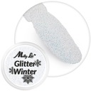 Пудра для ногтей MollyLac Glitter Winter 1 г, зимние блестки с эффектом мороза