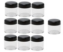 10 шт., контейнер для банок по 40 мл с черной крышкой.