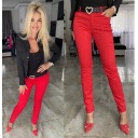 ДЛИННЫЕ БРЮКИ КРАСНЫЕ МОДНЫЕ ТОПЫ ТРУБКИ + ПОЯС ВЫСОКИЙ ПОДЪЕМ ДЛЯ ОФИСА FB222